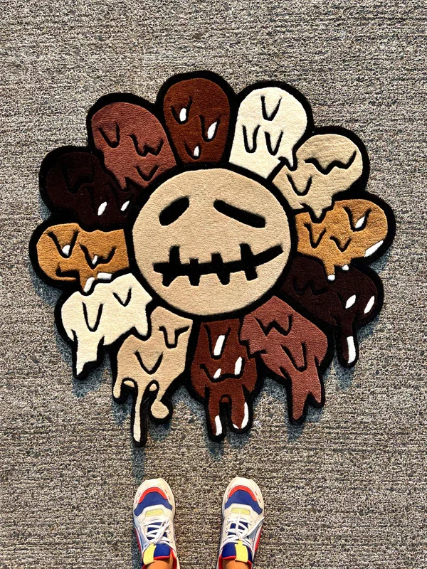 Hypebeast Melting Flower Rug - Image 3