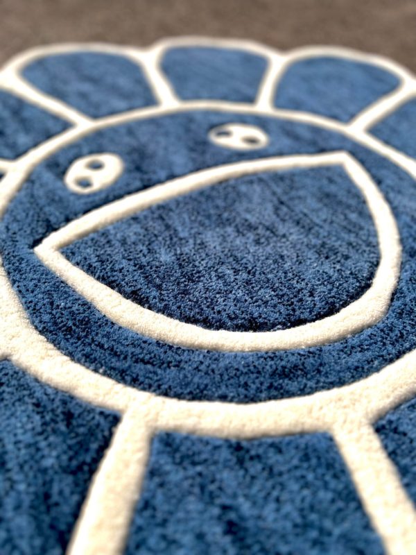 Blue Bloom Circular Rug - Image 3
