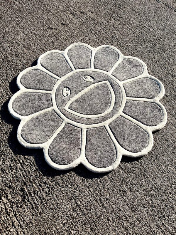 Grey Bloom Circular Rug - Image 4