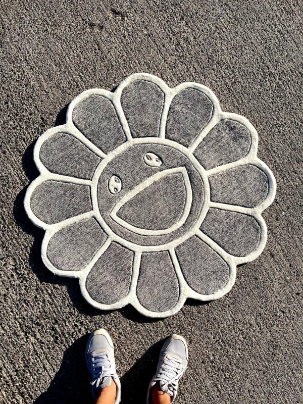 Grey Bloom Circular Rug - Image 2