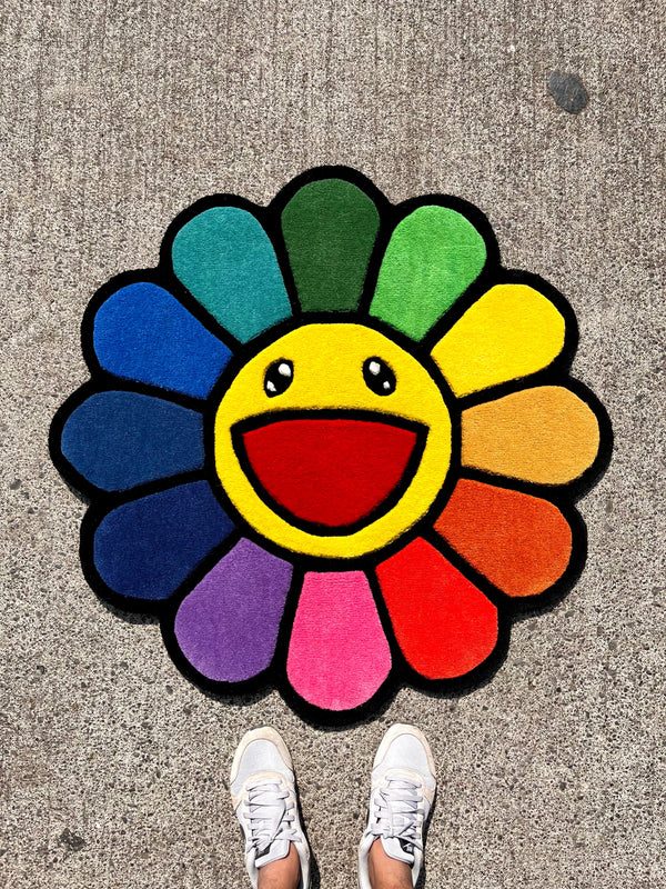 Hypebeast Floral Colourful Rug - Image 2