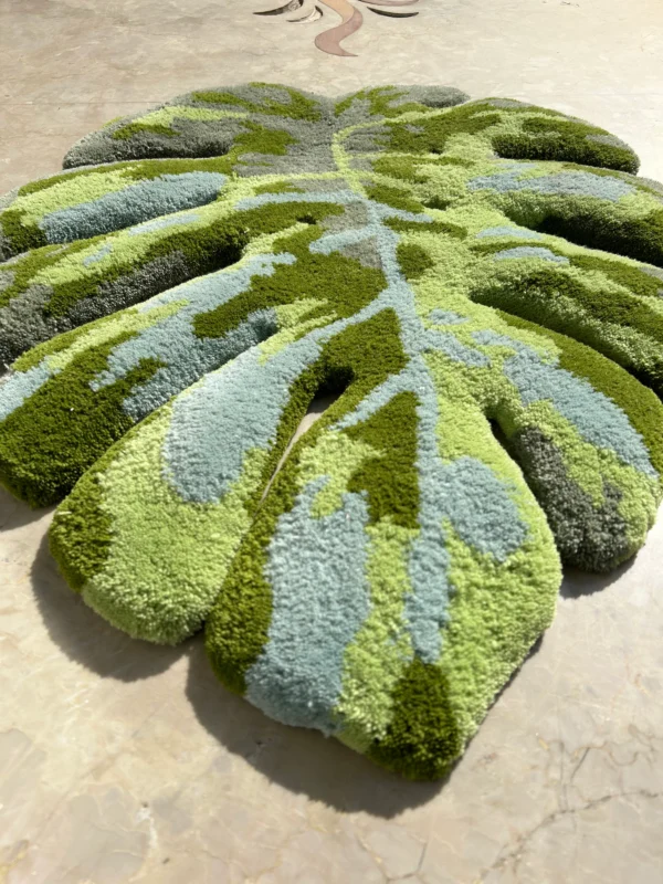 Leaf Shape Rug - Nature Inspired Carpet - Image 2