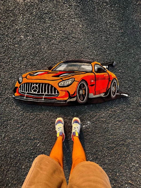 Mercedes Car Rug By The Taj Rugs - Image 6