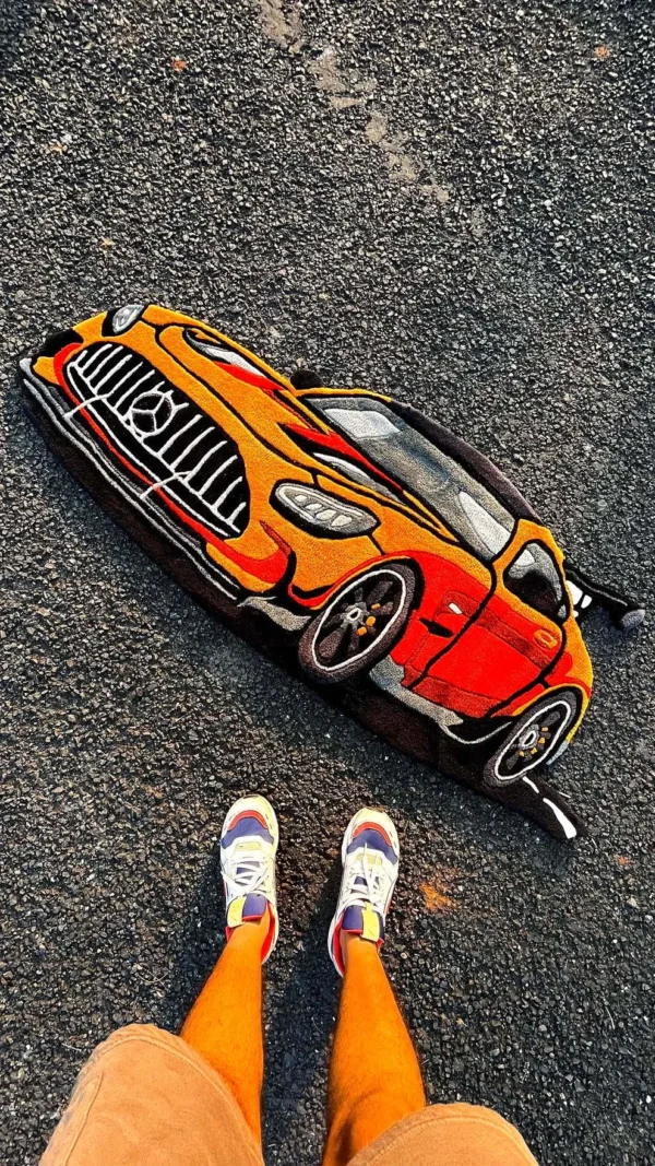 Mercedes Car Rug By The Taj Rugs - Image 4