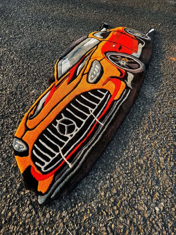 Mercedes Car Rug By The Taj Rugs - Image 3