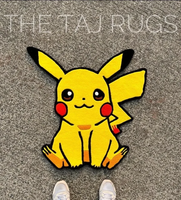 Yellow Pokemon Rug By The Taj Rugs