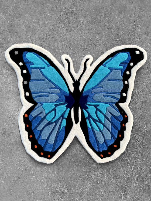 Elegant Butterfly Rug by The Taj Rugs