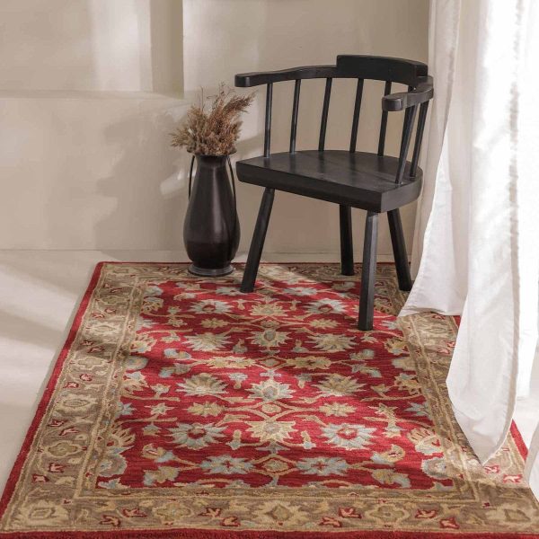 Handwoven carpet by the taj rugs